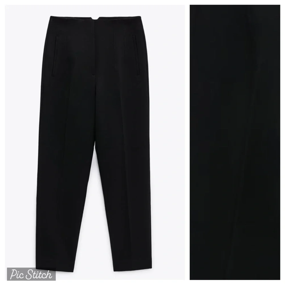 NWT. Zara Black High Waisted Pants. Size S. - Picture 8 of 11